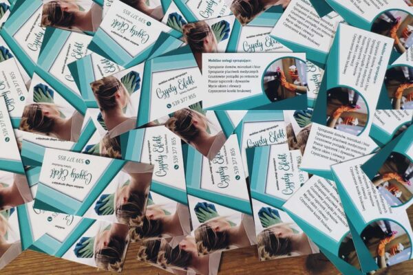 Wizytówki dla firmy sprzątającej, Sławków