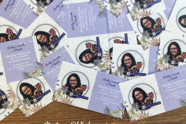 Wizytówki dla Skarby Ceramiki u Moniki, Dąbrowa Górnicza