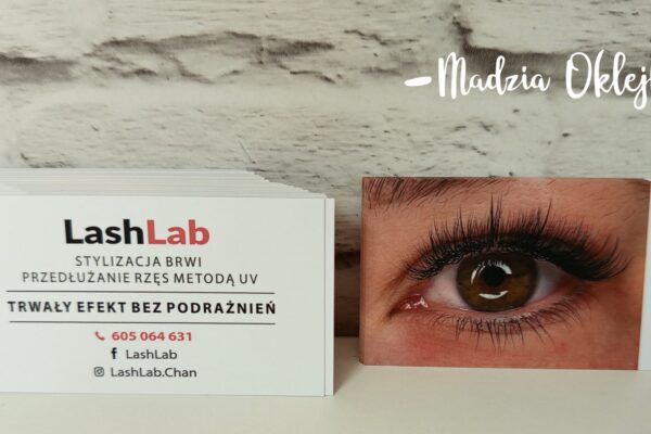 Wizytówki dla LashLab, Sławków