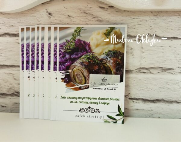 Ulotki reklamowe, Cafe Bistro Jedenaście Sławków