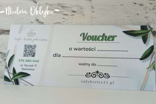 Vouchery podarunkowe, Cafe Bistro Jedenaście, Sławków