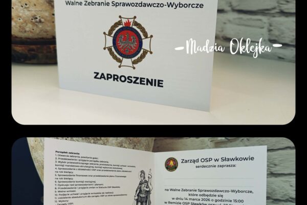 Zaproszenia okolicznościowe, OSP Sławków