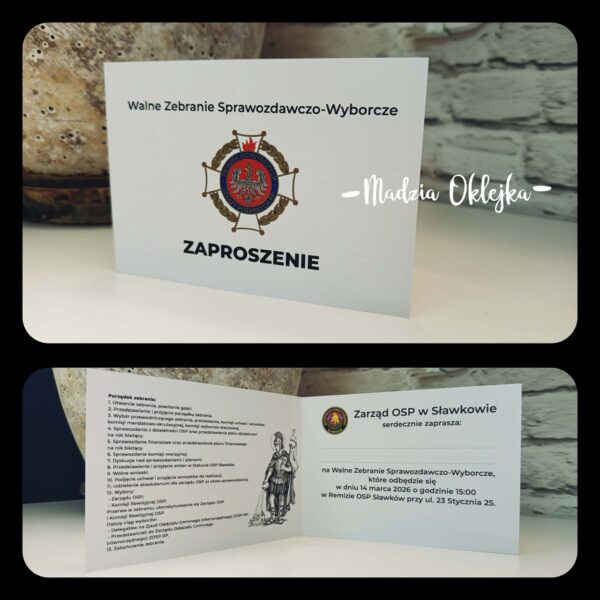 Zaproszenia okolicznościowe, OSP Sławków