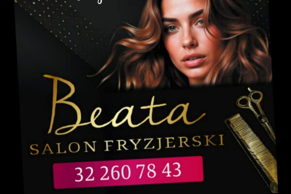 Szyldy reklamowe, Salon Fryzjerski „Beata”, Dąbrowa Górnicza – Błędów